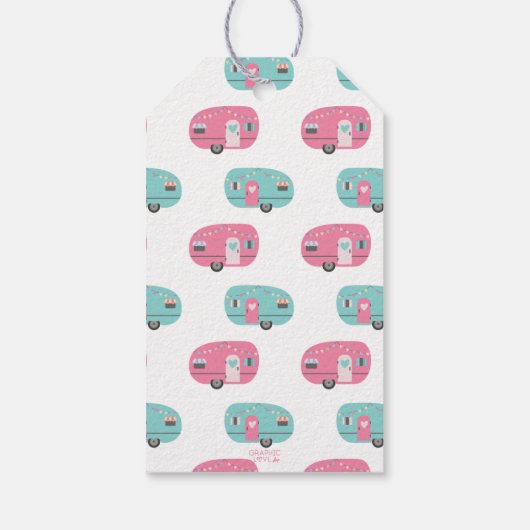 Laten we meiden gaan glampen op de verjaardag Dank Cadeaulabel (Achterkant)