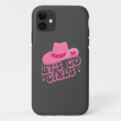 Laten we meiden gaan, meisjes reizen, Retro grafis Case-Mate iPhone Case (Achterkant)