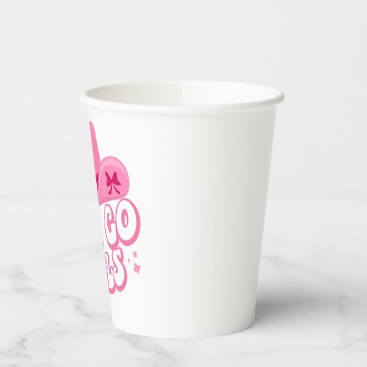 Laten we meiden gaan, meisjes reizen, Retro grafis Papieren Bekers (Links)