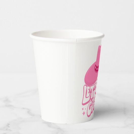 Laten we meiden gaan, meisjes reizen, Retro grafis Papieren Bekers (Rechts)