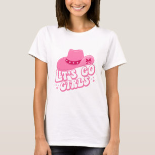 Laten we meiden gaan, meisjes reizen, Retro grafis T-shirt