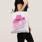 Laten we meiden gaan, meisjes reizen, Retro grafis Tote Bag (Dichtbij)