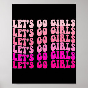 Laten we meiden gaan vrijgezellenfeest Retro bruid Poster