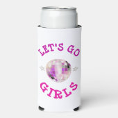 Laten we meisjes gaan halen, retro vibe Bacheloret Seltzer Blikjeskoeler (Seltzer Voorkant)