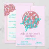 Laten we meisjes Laatste Disco Bachelorette gaan n Kaart (Voorkant / Achterkant)