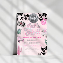 Laten we meisjes roze cowgirl verjaardag rollen