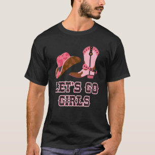 Laten we meisjes  Western Land Cowgirl Boot T-shirt