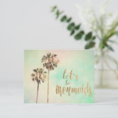 Laten we Mermaids zijn met ananas Briefkaart (Staand voorkant)