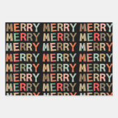 Laten we Merry decorative funky fonts kerst halen Inpakpapier Vel (Voorkant 2)
