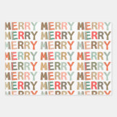 Laten we Merry decorative funky fonts kerst halen Inpakpapier Vel (Voorkant)