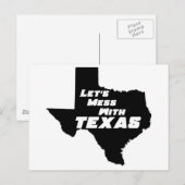 Laten we Mess met Texas Black Briefkaart (Voorkant / Achterkant)