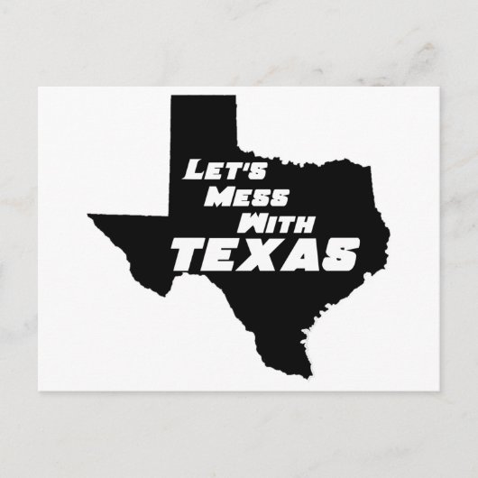 Laten we Mess met Texas Black Briefkaart (Voorkant)