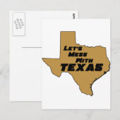 Laten we Mess met Texas Brown Briefkaart (Voorkant / Achterkant)