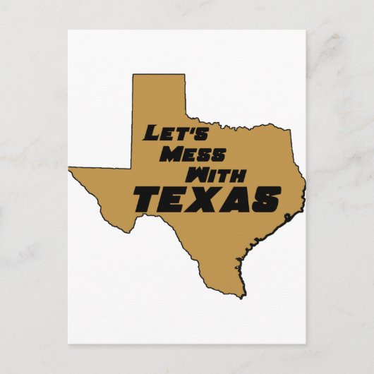Laten we Mess met Texas Brown Briefkaart (Voorkant)