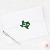 Laten we Mess met Texas Green Ronde Sticker (Envelop)
