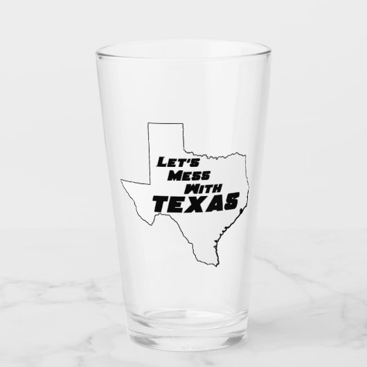 Laten we Mess met Texas White Glas (Voorkant)