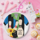 Laten we met Bowling Birthday Paper-Borden gaan Papieren Bordje (Feest)