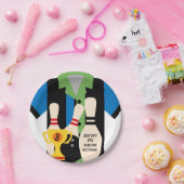 Laten we met Bowling Birthday Paper-Borden gaan Papieren Bordje (Feest)