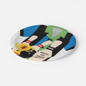 Laten we met Bowling Birthday Paper-Borden gaan Papieren Bordje (Gekanteld)