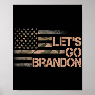 Laten we met Brandon gaan Brandon Camouflage Ameri Poster