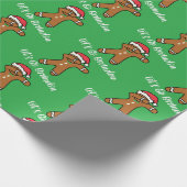 Laten we met Brandon kerstfeestdag Green gaan Cadeaupapier (Hoek)