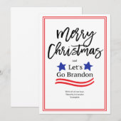 Laten we met Brandon kerstkaart gaan Bedankkaart (Voorkant / Achterkant)