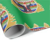 Laten we met Brandon Kerstmis gaan, Trump Snowflak Cadeaupapier (Rol Hoek)