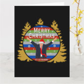 Laten we met Brandon Kerstmis gaan, Trump Snowflak Kaart (Gele Bloem)