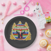 Laten we met Brandon Kerstmis gaan, Trump Snowflak Papieren Bordje (Feest)