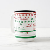 Laten we met Brandon Kerstmis gaan Tweekleurige Koffiemok (Voorkant links)
