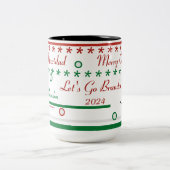 Laten we met Brandon Kerstmis gaan Tweekleurige Koffiemok (Center)