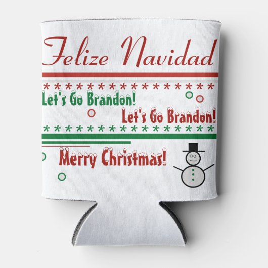 Laten we met Brandon Kerstmis Koelbox gaan Blikjeskoeler (Voorkant)