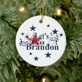 Laten we met Brandon kerstversiering gaan. Keramisch Ornament