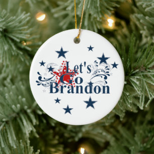 Laten we met Brandon kerstversiering gaan. Keramisch Ornament