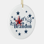 Laten we met Brandon kerstversiering gaan. Keramisch Ornament (Rechts)