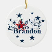 Laten we met Brandon kerstversiering gaan. Keramisch Ornament (Voorkant)