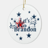 Laten we met Brandon kerstversiering gaan. Keramisch Ornament (Links)