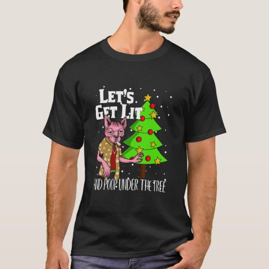 Laten we met een leuke kerstpyjama-toner gaan zitt t-shirt (Voorkant)