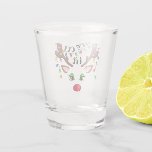 Laten we met een luidop kerstmis gaan shot glas (Achterkant)