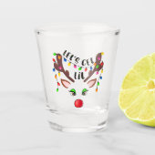 Laten we met een luidop kerstmis gaan shot glas (Voorkant)