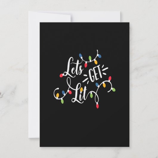 Laten we met een mooie kerstlantaarn werken kaart (Voorkant)