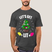 Laten we met kerst Humor te laat komen T-shirt (Voorkant)
