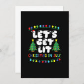 Laten we met kerst komen in juli kerst kaart (Voorkant / Achterkant)