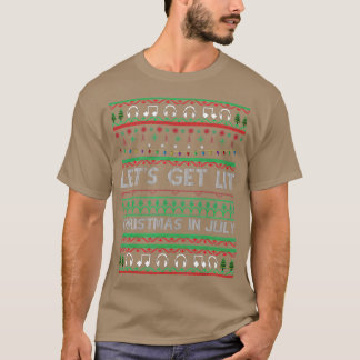 Laten we met kerst komen in juli kerst t-shirt