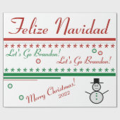 Laten we met kerstakelpapier voor kerst gaan werke cadeaupapier (Vlak)