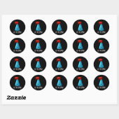 Laten we met pray grappige flesjes pun Dark BG Ronde Sticker (Vel)
