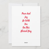 Laten we met vreugde vieren dat het Kerstmis is Feestdagenkaart (Achterkant)