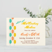 Laten we Mid Century Modern Verjaardag Retro Groov Kaart (Staand voorkant)