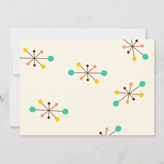 Laten we Mid Century Modern Verjaardag Retro Groov Kaart (Achterkant)