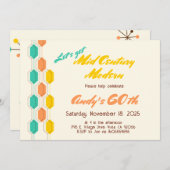 Laten we Mid Century Modern Verjaardag Retro Groov Kaart (Voorkant / Achterkant)